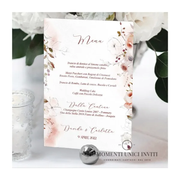 Incanto d'autunno – menu 15x21 cm