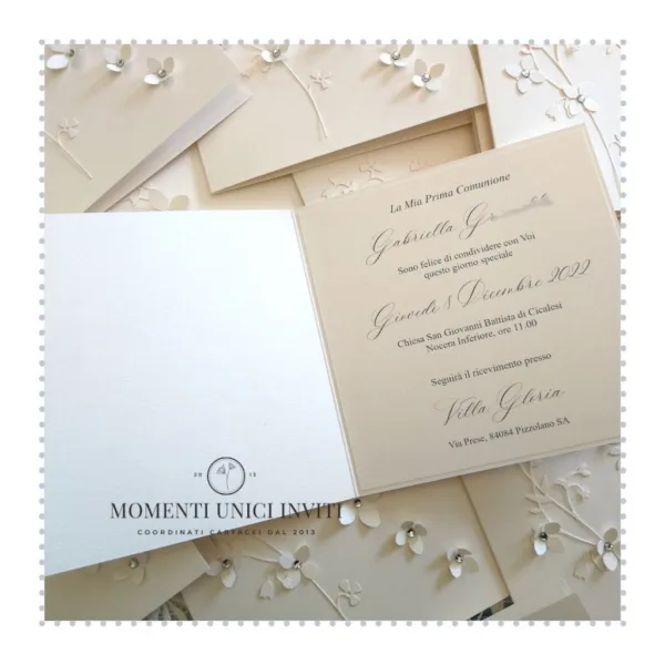 partecipazione elegante e delicata momenti unici inviti - lavinia