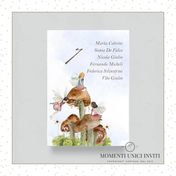 cards tableau le fate battesimo prima comunione