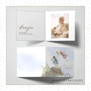 cards ringraziamento le fate battesimo prima comunione