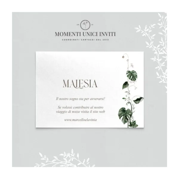 Malaysia - info card / lista di nozze