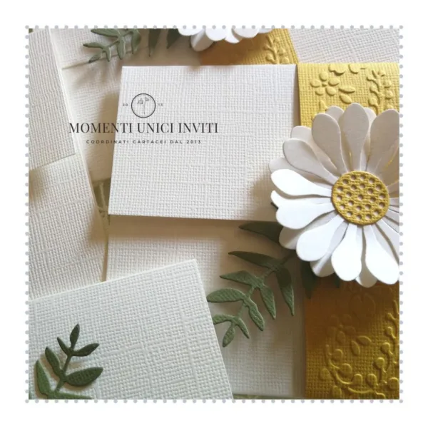 partecipazione tema margherite momenti unici inviti - margherita