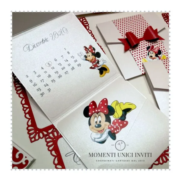 partecipazione tema topolina minnie momenti unici inviti