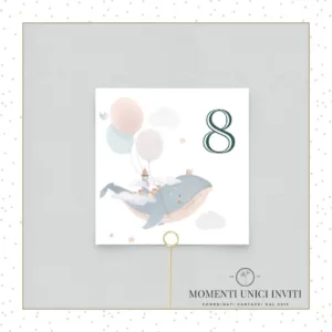 Mondo marino – segnatavolo 10x10 cm
