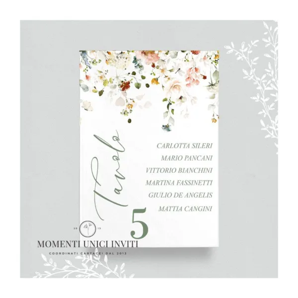 Nuvola floreale - card tableau 13x18 cm