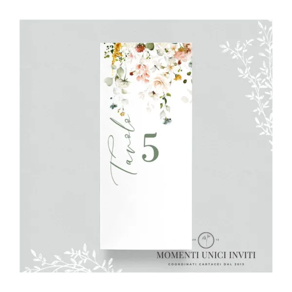 Nuvola floreale - card tableau 9x20 cm