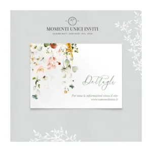 Nuvola floreale - info card / lista di nozze