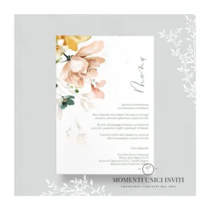 Nuvola floreale – menu 15x21 cm