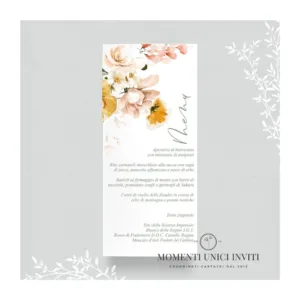 Nuvola floreale - menu 9x20