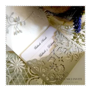 partecipazione elegante con taschina momenti unici inviti - odette