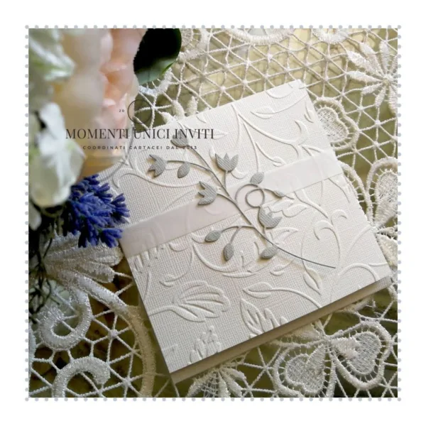 partecipazione elegante con taschina momenti unici inviti - odette