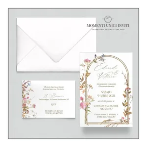 Daisy - partecipazione e invito con busta - mod. 10x15