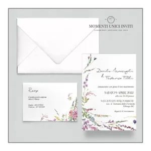 Provenza - partecipazione e invito con busta - mod. 10x15