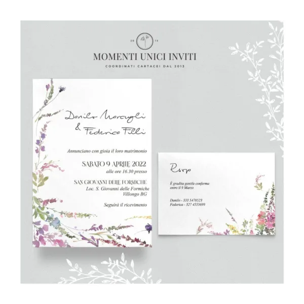 Provenza - partecipazione e invito con busta - mod. 10x15 - immagine 2