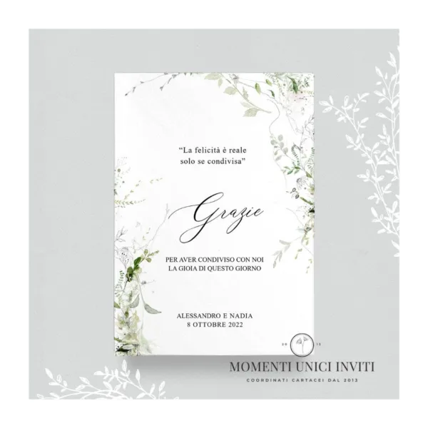 Sabina - card ringraziamento 13x18 cm