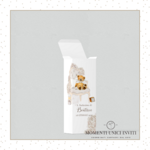 scatolina confetti teddy battesimo momenti unici inviti