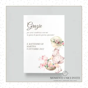 cards ringraziamento vicky battesimo e prima comunione