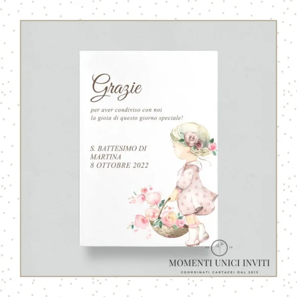 cards ringraziamento vicky battesimo e prima comunione