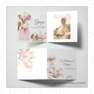 cards ringraziamento vicky battesimo e prima comunione