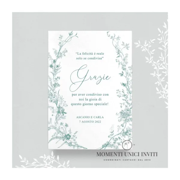 Vittoriana - card ringraziamento 13x18 cm