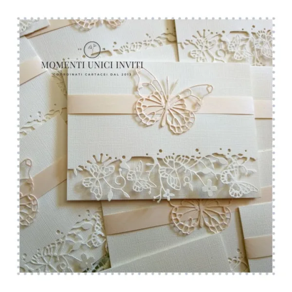 partecipazione tema farfalle momenti unici inviti - volo lieve