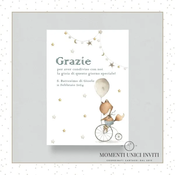 Volpina - card ringraziamento 13x18 cm