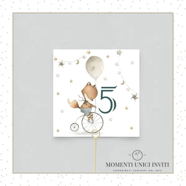 Volpina – segnatavolo 10x10 cm
