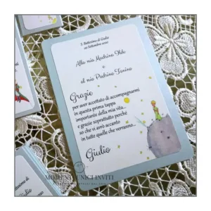Card ringraziamento - piccolo principe