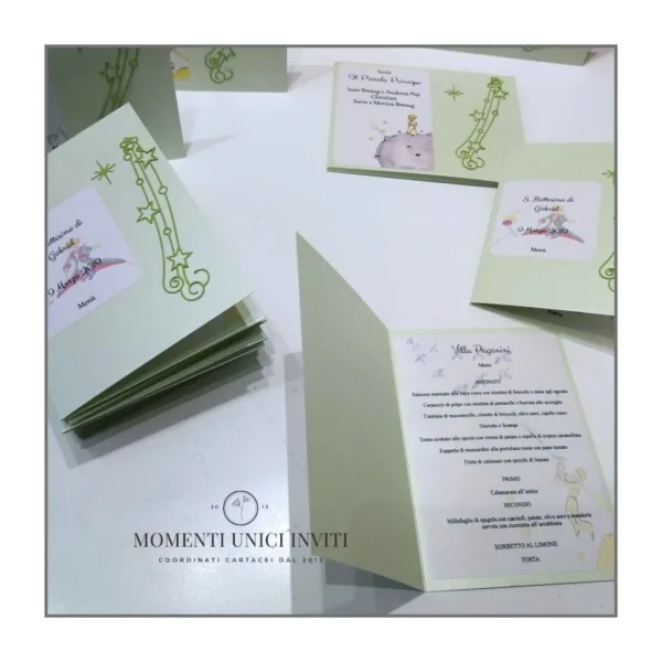 Menu con elementi intagliati - piccolo principe - immagine 4