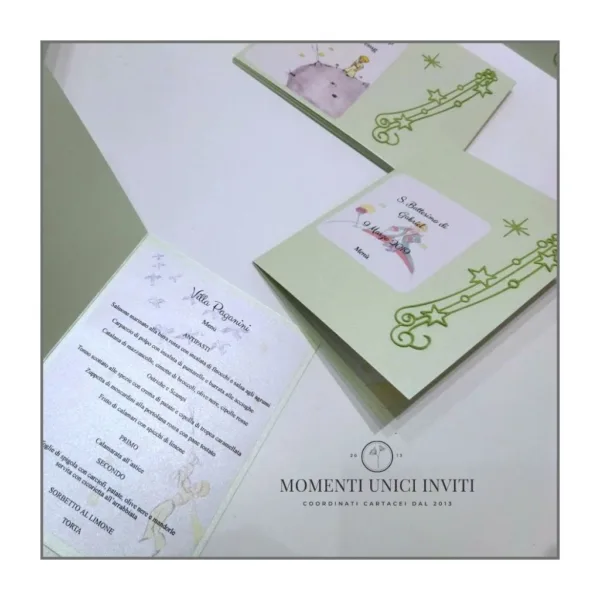 Menu con elementi intagliati - piccolo principe - immagine 6