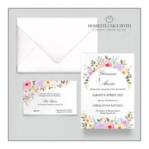 Isabel - partecipazione e invito con busta - mod. 10x15