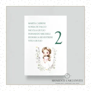 card tableau la mia prima comunione bimba