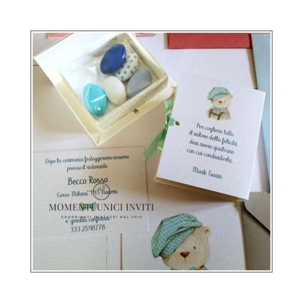 Scatoline libro porta confetti - Orsetto Willy - immagine 3