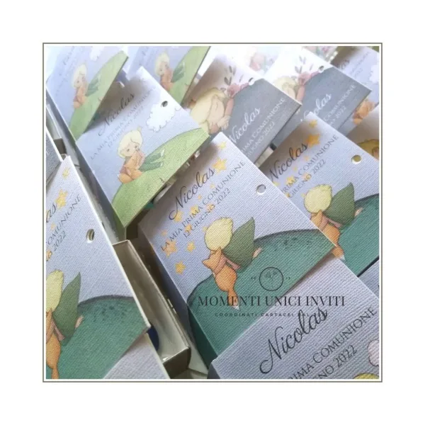 scatolina libro porta confetti tema piccolo principe