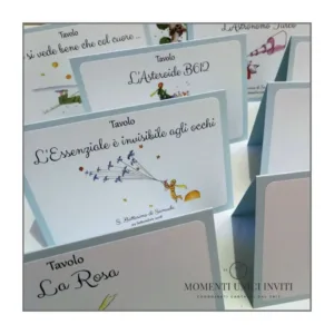 Segnatavolo doppiato piccolo principe - collezione luxury