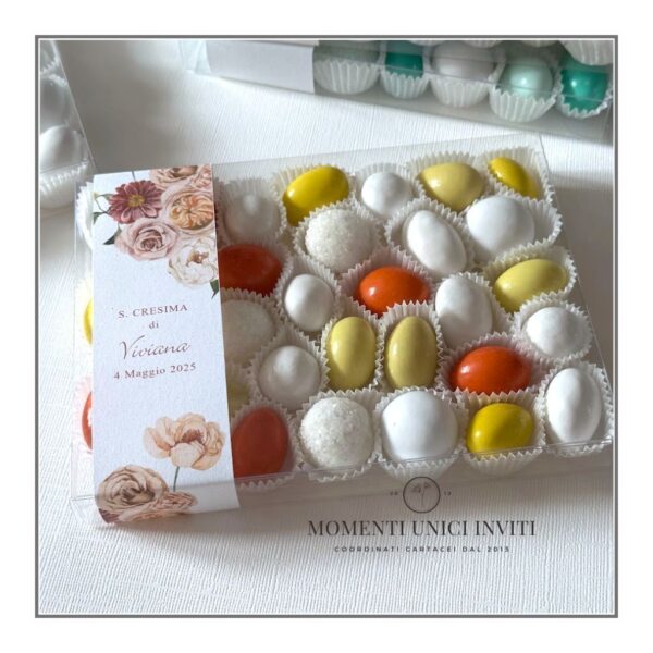 scatola degustazione confetti pirottino