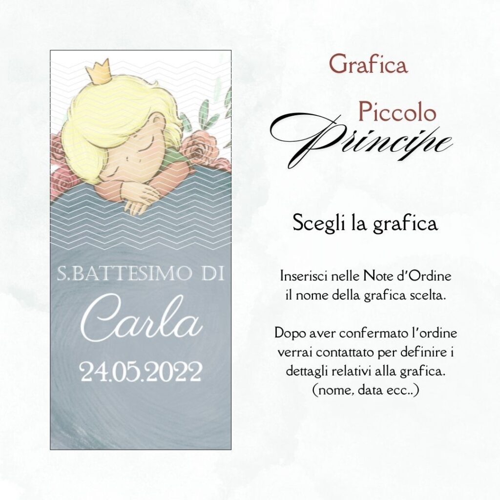 momenti unici inviti box degustazione 31 confetti battesimo grafica piccolo principe sognante