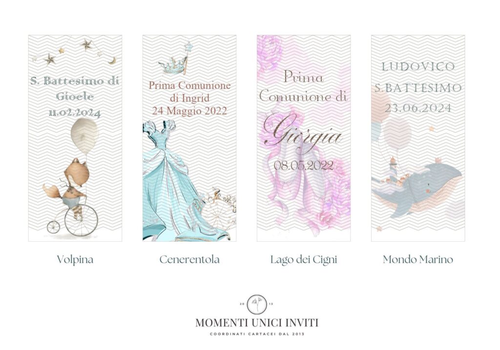 grafiche segnalibro momenti unici inviti