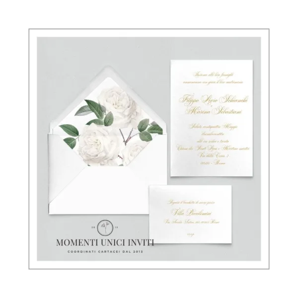 Stige - partecipazione e invito con busta e liner - mod. 10x15
