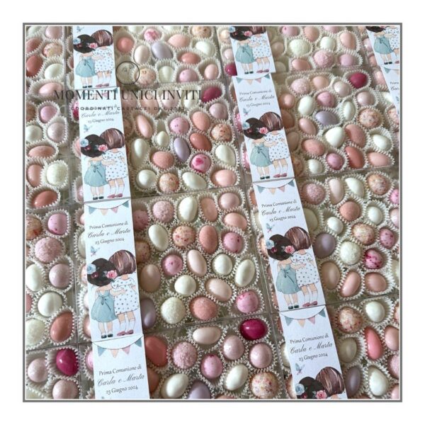 scatola degustazione confetti pirottino