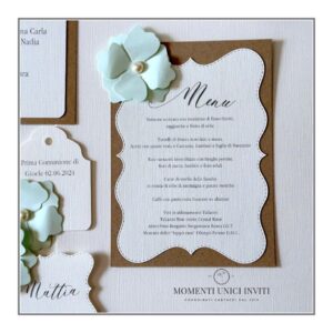 momenti unici inviti arianna menu 13x18