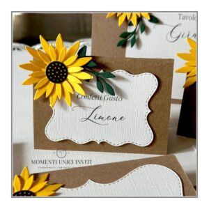 momenti unici inviti cavalierino segna gusto confettata girasole