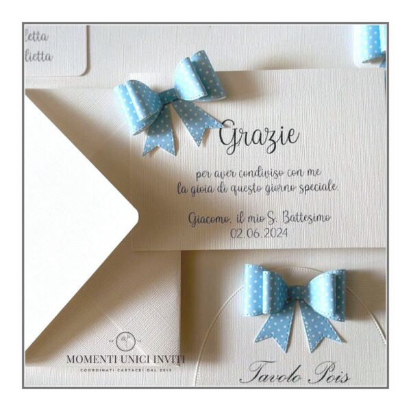 momenti unici inviti petit reve card ringraziamento con busta