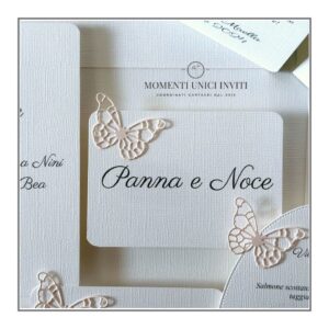 momenti unici inviti segnagusto confettata farfalla volo lieve
