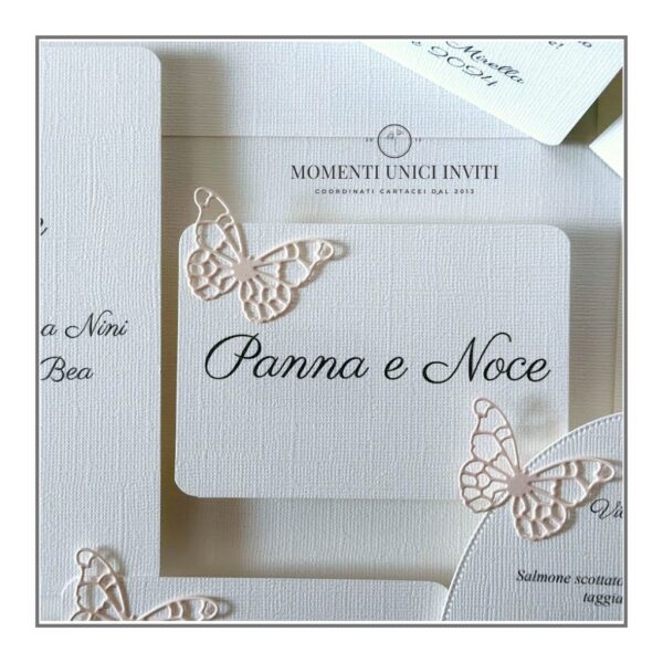 momenti unici inviti segnagusto confettata farfalla volo lieve