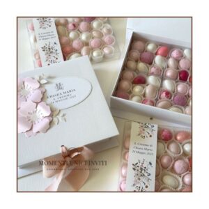 momenti unici inviti - box degustazione box nella box cornice e fiori