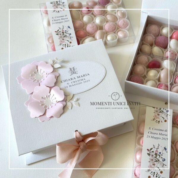 momenti unici inviti - box nella box deluxe con fiori