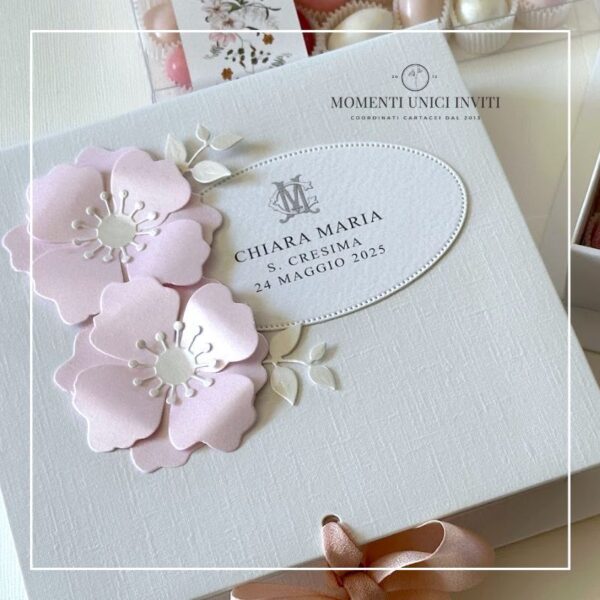 momenti unici inviti - box nella box deluxe con fiori