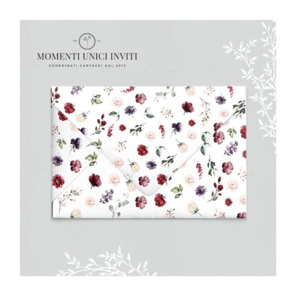 Busta grafica Collezione Flowers Momenti Unici Inviti