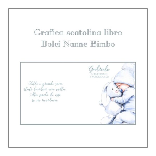 momenti unici inviti - scatoline libro dolci nanne bimbo porta confetti